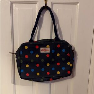 Cath Kidston Navy Bag with Colorful Polka Dots